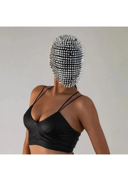 Komik Bir Maske Çivili Sivri Tam Yüz Mücevher Margiela Yüz Kapak Tatil Cadılar Bayramı Korku Maskaralar Masquerade Maske Cosplay Maskeleri (Yurt Dışından) indirimleri