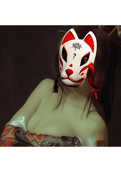 D El Boyalı Güncellenmiş Anbu Maskesi Japon Kitsune Tilki Maskesi Tam Yüz Kalın Pvc Cosplay Kostüm Maskeleri Japon Anime Cosplay (Yurt Dışından) modelleri