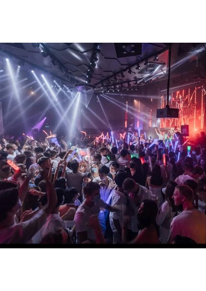 Beyaz 10 Adet 1-50-100 Adet Renkli LED Parlayan Çubuklar Rgb LED Parlayan Köpük Sopa Aydınlık Yanıp Sönen Tezahürat Çubukları Doğum Günü Bar Düğün Parti Malzemeleri (Yurt Dışından)