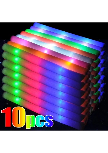 Pembe-Her Zaman 8 Pcs LED Glow Sticks Renkli Rgb Floresan Işıklı Köpük Sopa Tezahürat Tüpü Parlayan Işık Düğün Doğum Günü Partisi Malzemeleri Için Sahne (Yurt Dışından) indirimleri