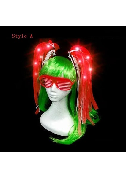 Stil B-6 Light Up Örgüler Taç Saç Bandı Boru Bantlar Rave Glow LED Parti Uzatma Cosplay Doğum Günü Düğün Cadılar Bayramı Süslemeleri (Yurt Dışından) fiyatları