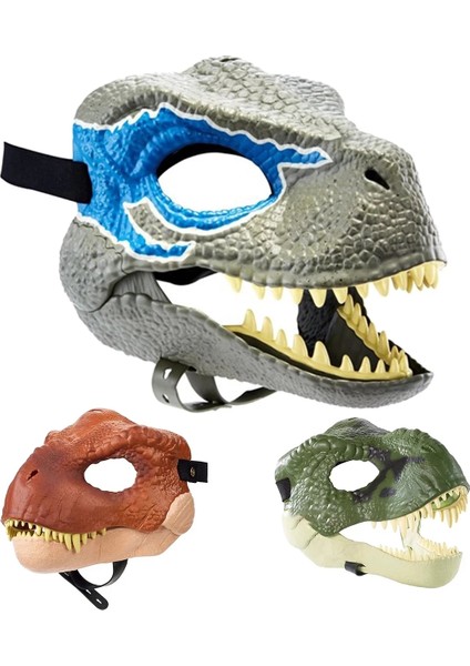 Turuncu Ejderha Dinozor Maskesi Cadılar Bayramı Korku Dinozor Şapka Parti Cosplay Kostüm Korkmuş Maske Stres Rahatlatıcı Oyuncaklar (Yurt Dışından)