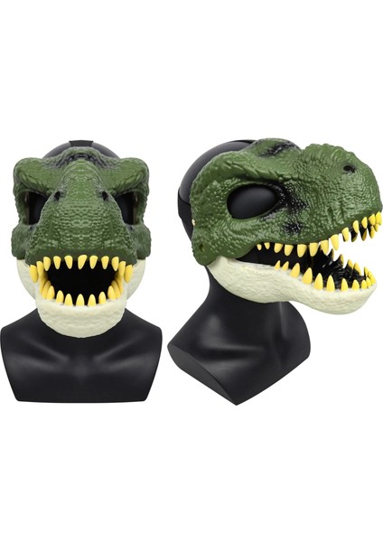 Turuncu Ejderha Dinozor Maskesi Cadılar Bayramı Korku Dinozor Şapka Parti Cosplay Kostüm Korkmuş Maske Stres Rahatlatıcı Oyuncaklar (Yurt Dışından)