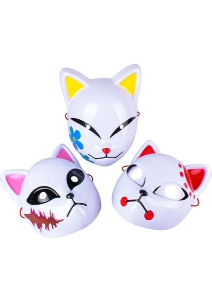 Stil 2 Anime Iblis Avcısı Komutanı Tanjirou Sabito Makomo Cosplay Maskeleri Cadılar Bayramı Tilki Maskesi Parti Kostüm Sahne Aksesuarları Hediye S (Yurt Dışından) fiyatları