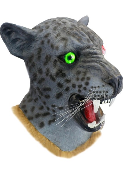 05 Gerçekçi Lateks Aslan Maskesi Hayvan Kaplan Maskesi Vahşi Kedi Leopar Çita Cadılar Bayramı Lateks Maske Parti Cosplay (Yurt Dışından)