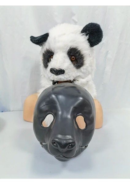 Panda Dıy Hayvan Hareketli Ağız Boş Maske Kalıp Dıy El Yapımı Kurt Kalıp Seti Paketi Kendi Cadılar Bayramı Maskenizi Yapın (Yurt Dışından)