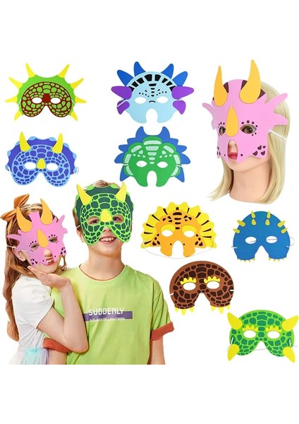 B01 Dinozor Tema Parti Kostüm Maskesi Seti Jurassic Dünya Cosplay Kostüm Giydirme Prop Dinozor Doğum Günü Partisi Dekorasyon Malzemeleri (Yurt Dışından) fiyatları