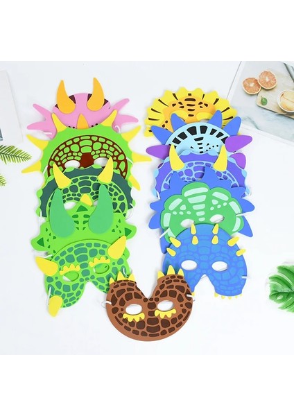 B01 Dinozor Tema Parti Kostüm Maskesi Seti Jurassic Dünya Cosplay Kostüm Giydirme Prop Dinozor Doğum Günü Partisi Dekorasyon Malzemeleri (Yurt Dışından) fırsatları