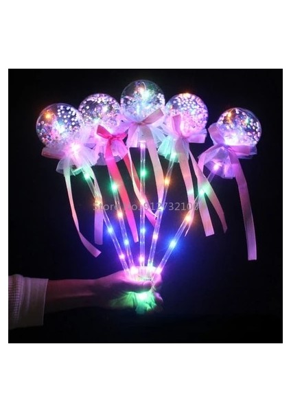 Şerit Gökyüzü Topu 10 Adet Parti Sihirli LED Işık Çubukları Kalp Lolipop Peri Değneklerini Yanıp Sönen Kızdırma Çubukları Çocuklar Için Hediye Plastik Glow Topları Aydınlık Oyuncak (Yurt Dışından)