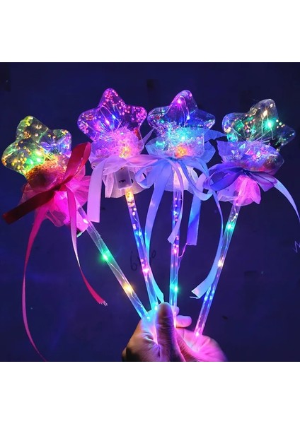 Şerit Gökyüzü Topu 10 Adet Parti Sihirli LED Işık Çubukları Kalp Lolipop Peri Değneklerini Yanıp Sönen Kızdırma Çubukları Çocuklar Için Hediye Plastik Glow Topları Aydınlık Oyuncak (Yurt Dışından)