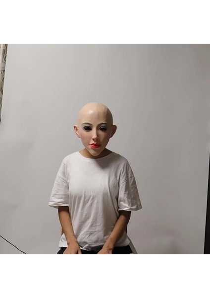 B2 Yaratıcı Kişilik Maskesi Kel Güzellik Tam Yüz Saç Maskara Maskesi Cadılar Bayramı Partisi Masquerade Cosplay Rol Yapma Sahne (Yurt Dışından)