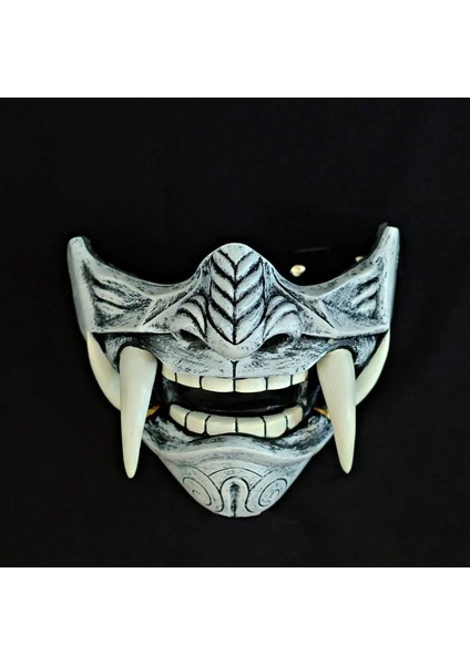 Yeşil Yetişkin Unisex Lateks Japon Prajna Hannya Noh Kabuki Şeytan Samuray Yarım Yüz Maskesi Cadılar Bayramı (Yurt Dışından) fiyatları