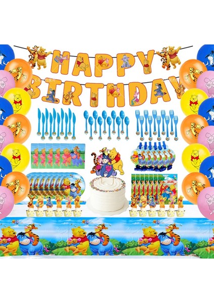 CUP-10PCS Disney Winnie The Pooh Tema Doğum Günü Partisi Malzemeleri Süslemeleri Çocuklar Için Aile Partisi Winnie The Pooh Afiş Plakaları Bardak Payet (Yurt Dışından) indirimleri