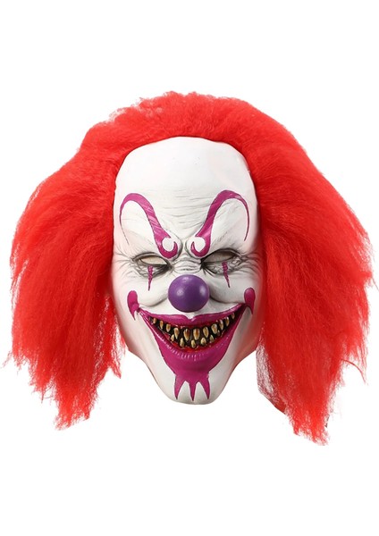 Kırmızı Kızıl Saç Palyaço Maskesi Cadılar Bayramı Partisi Kırmızı Göz Lateks Başlık Terör Kostüm Yetişkin ve Çocuklar Için Masquerade Cosplay Sahne (Yurt Dışından) fiyatları