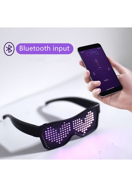 Manuel-Uygulama Yok Yeni Parti LED Gözlükleri Disko Barı Şarap Barı Dinamik Yanıp Sönen LED Gözlükler, Raves Bluetooth App Özelleştirilebilir Işıklı USB Şarjı (Yurt Dışından)