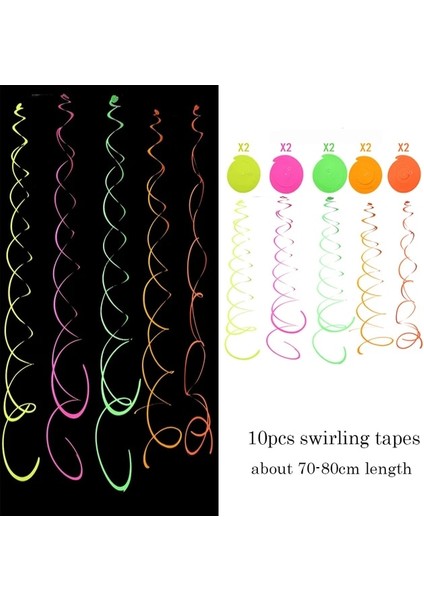 Kağıt Çelenk J Blacklight Neon Parti Malzemeleri Karanlıkta Parlayan Neon Flamalar Garland Floresan Balon Uv Bant Blacklight Parti Dekoru Için (Yurt Dışından)