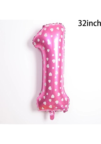 Noktalı Pembe 1 Yay Bebek Kız Pembe Balon Seti 32 Inç Pembe Nokta Numaralandırma Balon Arabası Helyum Topu 1. Doğum Günü Partisi Süslemeleri Bebek Duş (Yurt Dışından) fiyatları