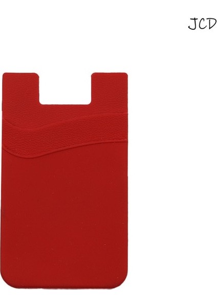 Kırmızı Jcd Yapışkanlı Etiket Telefon Cebi Cep Telefonu Kart Üzerinde Sopa Cüzdan Esnek Likra Kredi Kartları Kimlik Kartı Tutucu Kese Kol Çift (Yurt Dışından)