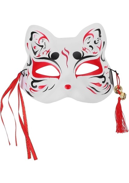 Yarım Yüz Maskesi B 2023 Cadılar Bayramı Tilki Maskesi Dıy Boyasız Maske Beyaz Boş Yüz Maskesi Cadılar Bayramı Masquerade Tilki Maskesi Cosplay Cadılar Bayramı Için Boş Maske (Yurt Dışından)