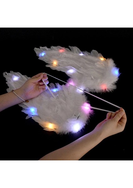 C01 LED Işıkları Beyaz Melek Tüy Kanatları Kadın Çocuk Kız Fotoğraf Sahne Düğün Doğum Günü Hediyesi Bekarlığa Veda Partisi Dıy Ev Dekorasyon (Yurt Dışından) modelleri