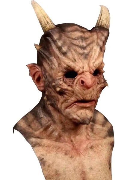 Mor Cadılar Bayramı Şeytan Maskeleri Yüz Kapatma Korku Cosplay Başlık Prop Masquerade Performans Kostüm Sahne Korkunç Boynuz Maskeleri (Yurt Dışından) fiyatları