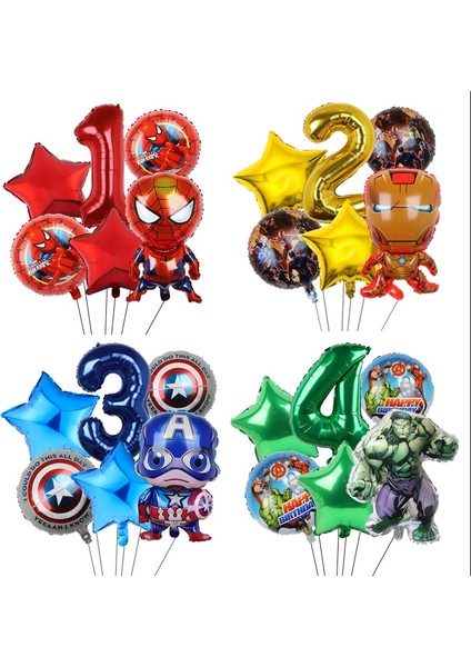 Yanardöner 1 Takım Marvel Örümcek Adam Hulk Kahraman Balon Bebek Duş Dekorasyon Doğum Günü Partisi Dekorları Avengers Tema Çocuk Oyuncakları Hediye Hava Globos (Yurt Dışından) fiyatları
