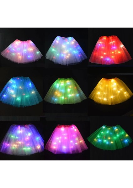 Renkler Scrunchies Kız Light Up Tutu Sihirli LED Etek Peri Kedi Kulak Tavşan Glow Kostüm Kafa Bandı Parti Cosplay Doğum Günü Hediyesi Cadılar Bayramı Düğün (Yurt Dışından)