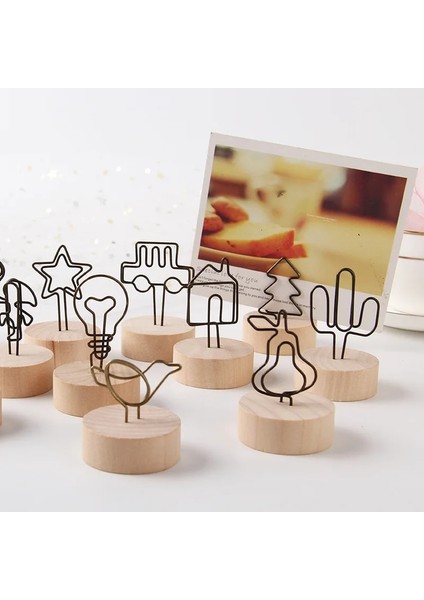 Kaktüs Retro Ahşap Fotoğraf Not Klip Noel Partisi Ahşap Klipler Mini Masa Ahşap Ekran Standı Not Kağıt Masaüstü Dekorasyon Klipleri (Yurt Dışından) fiyatları