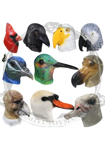 Penguen Maskesi Lateks Tam Kafa Hayvan Kuş Güvercin Dodo Papağan Güvercin Karga Masquerade Sahne Maskesi (Yurt Dışından) fiyatları