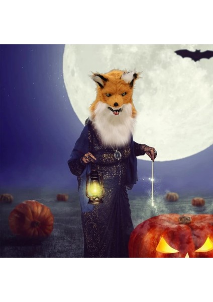 Siyah Köpek Hareketli Ağız Tilki Maskesi Cadılar Bayramı Kostüm Cosplay Parti Ağız Taşıyıcı Kurt Maskeleri Hayvan Panda Husky Orangutan Yapay Kürk Maskesi (Yurt Dışından) modelleri