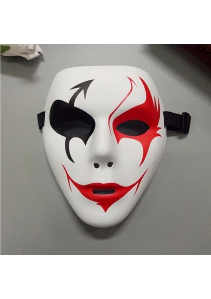 Stil 10 Sıcak Satış Cadılar Bayramı Sahne Masquerade Tam Yüz Maskesi Hip Hop Yetişkin El-Boyalı Beyaz Sokak Dansı Erkekler Yetişkin Maskesi (Yurt Dışından)