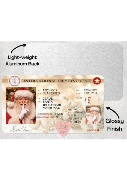 03 Pvc Yaratıcı Noel Baba Uçuş Lisans Kartı Noel Arifesi Ehliyet Noel Hediyesi Çocuklar Için Mutlu Noeller Süslemeleri (Yurt Dışından)
