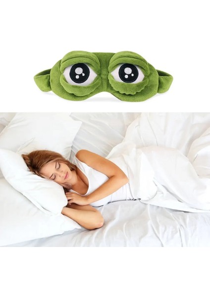 90G Buz Torbası Olmadan Komik Yaratıcı Yeşil Pepe Kurbağa Sad Kurbağa 3D Göz Maskesi Kapak Uyku Dinlenme Karikatür Yumuşak Peluş Uyku Maskesi Sevimli Anime Hediye (Yurt Dışından) fırsatları