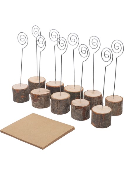 Gösterildiği Gibi 10 Takım Resim Tutucular Masalar Yemek Dekor Ahşap Fotoğraf Centerpieces Kart Standı Numarası Rustik Düğün (Yurt Dışından) fiyatları