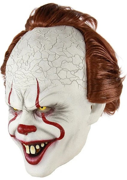Joker Palyaço Silikon Arka Ruh Maskesi Çünkü Kafa Seti Cadılar Bayramı Korku Sahne Doğal Lateks Yetişkin Kodu Sıcak Satış Cadılar Bayramı Komik Maske (Yurt Dışından)