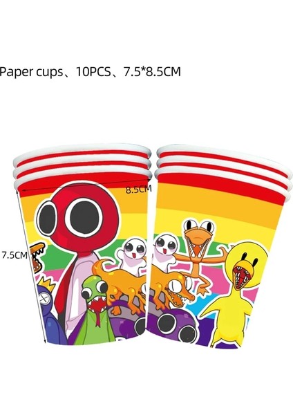 6 Adet Şeker Kutusu Gökkuşağı Arkadaşlar Doğum Günü Partisi Dekorasyon Sofra Kağıt Bardak Tabak Masa Örtüsü Seti Çocuklar Için Bebek Duş Cadılar Bayramı Dekor Malzemeleri (Yurt Dışından) modelleri