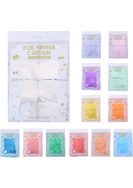 Açık Blue-2pcs 2 Paket 1 * 2 M Kare Parti Zemin Perde Doğum Günü Partisi Dekorasyon Düğün Arka Plan Duvar Dekorasyonu Parlak Payetler Perde (Yurt Dışından)