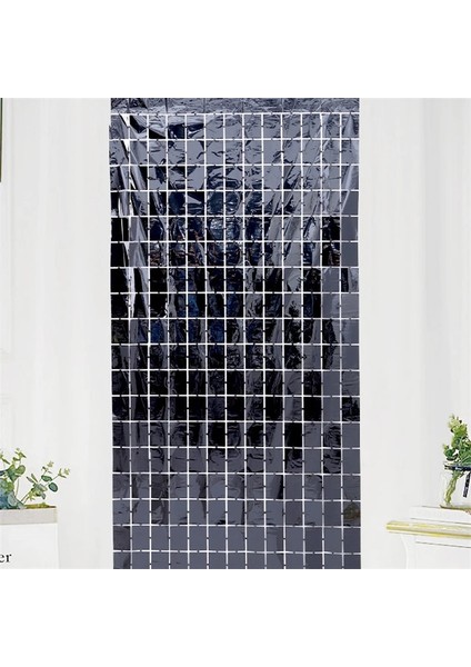 Açık Blue-2pcs 2 Paket 1 * 2 M Kare Parti Zemin Perde Doğum Günü Partisi Dekorasyon Düğün Arka Plan Duvar Dekorasyonu Parlak Payetler Perde (Yurt Dışından)