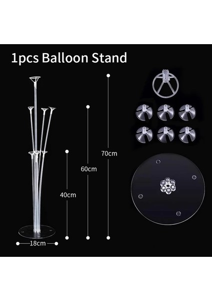 1 Adet Balon Standı 1 Adet 7 Tüpler Balonlar Standı Tutucu Doğum Günü Düğün Bekarlığa Veda Partisi Süslemeleri Yetişkin Çocuklar Yıldönümü Zemin Masa Dekor (Yurt Dışından)