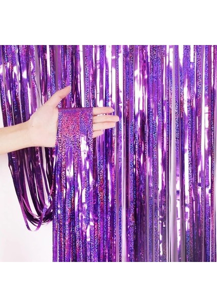 Lazer Mor Bekarlığa Veda Partisi Zemin Perdeleri Glitter Altın Tinsel Saçak Folyo Perde Yetişkin Yıldönümü Dekorasyon Doğum Günü Düğün Dekor (Yurt Dışından)