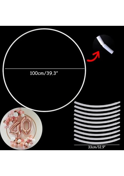 1 Adet 100 cm Daire Balonlar Kemerler Çerçeve Seti Süslemeleri Masa Standı Balonlar Aksesuarları Düğün Mutlu Doğum Günü Partisi Süslemeleri Çocuklar Için Araçlar (Yurt Dışından)