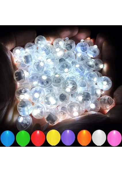 Beyaz 50 Adet 50 Adet LED Balon Işıkları Çok Renkli LED Işık Mini Yuvarlak Top Lamba Kağıt Fener Balon Için Kapalı Açık Parti Doğum Günü Deco (Yurt Dışından)