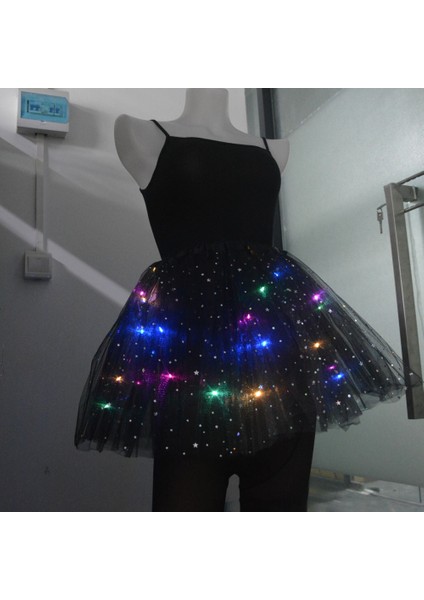 Yeşil 2-8 Yıl Kızlar Için Glow Kız Kadın Yıldız LED Tutu Işık Etek Doğum Günü Partisi Kostüm Topu Düğün LED Elbise Bale Giyim Noel Cadılar Bayramı (Yurt Dışından) fırsatları