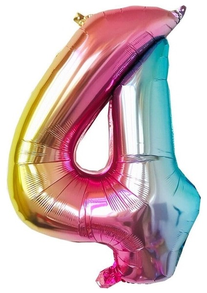 Stil 4 1 Takım Gökkuşağı Unicorn Balon Unicorn Doğum Günü Süslemeleri 32 Inç Numarası Folyo Balonlar 1st Çocuk Doğum Günü Partisi Bebek Duş Globos (Yurt Dışından)