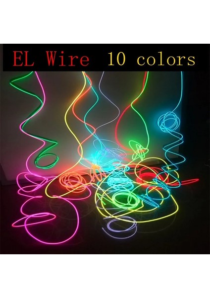 Turuncu 1 M Glow El Tel Kablo LED Neon Noel Dans Partisi Dıy Kostümleri Giyim Aydınlık Araba Işık Dekorasyonu Giysi Esnek Işık (Yurt Dışından) modelleri