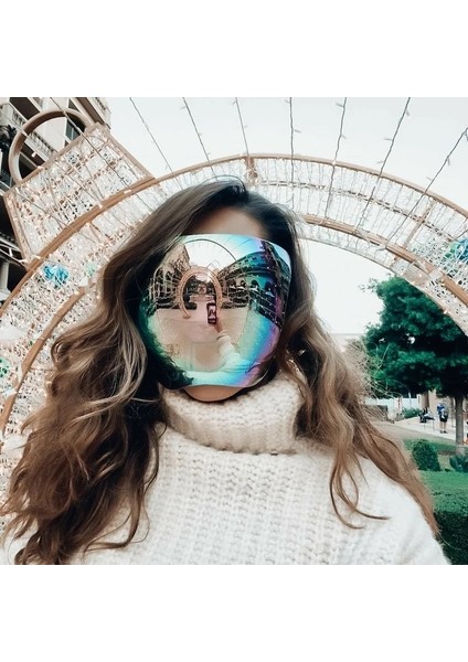 Komik, Büyük Boy Tam Yüz Polarize Büyük Ayna Güneş Gözlüğü Büyük Büyük Yüz Kalkan Maskesi (Yurt Dışından) indirimleri