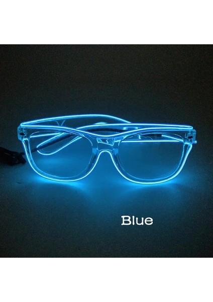 Mavi Ses Aktif Yepyeni Neon LED Ampuller Işıltılı Parlayan Gözlük Karnaval Dekor El Tüp Rave Kostüm Partisi Için Soğuk Işık Köpüklü Gözlük (Yurt Dışından)