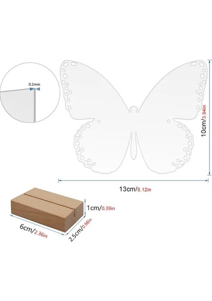 13CM B 5 Adet 5/10/30 Adet Akrilik Düğün Masa Işareti Dıy Boş Şeffaf Ekran Işaretleri Ahşap Taban Yelpaze Şeklinde Koltuk Işareti Parti Olay Dekorasyon (Yurt Dışından)