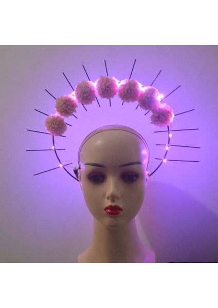 Stil 4 Light Up Yanıp Sönen Kelebek Çiçek Tanrıça Başlığı Çivili Altın Metal Kraliçe Melek Halo Taç Bandı Parti Cosplay Karnaval (Yurt Dışından) modelleri