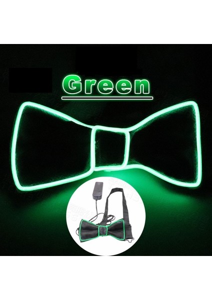 Yeşil Papyon Caz Dansçısı Tel Parlayan Çizgi Beyefendi Kap Şekeri Çekici Çılgın LED Şerit Neon Silindir Şapka Kravat Olay Düğün Parti Malzemeleri (Yurt Dışından)